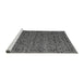 Sideview of Machine Washable Abstract Gray Modern Rug, wshabs5063gry