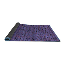 Sideview of Abstract Blue Modern Rug, abs5063blu