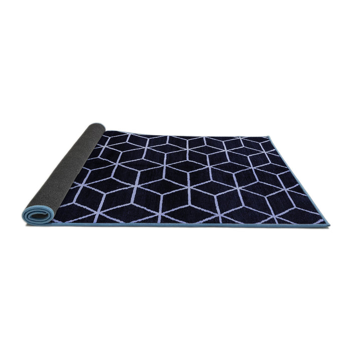 Sideview of Abstract Blue Modern Rug, abs5064blu