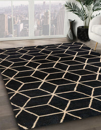 Abstract Coffee Brown Modern Rug, abs5064