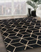 Machine Washable Abstract Coffee Brown Rug in a Family Room, wshabs5064