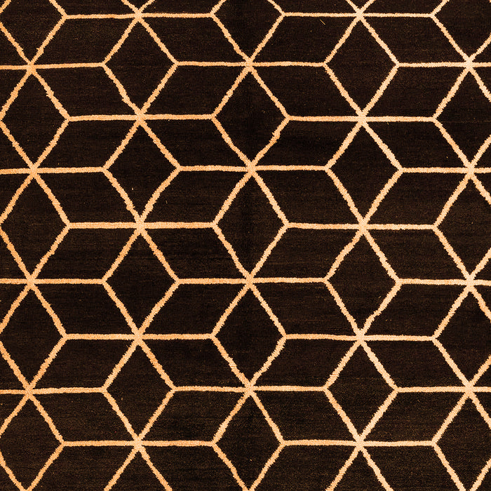 Machine Washable Abstract Orange Modern Area Rugs, wshabs5064org