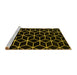 Sideview of Machine Washable Abstract Yellow Modern Rug, wshabs5064yw