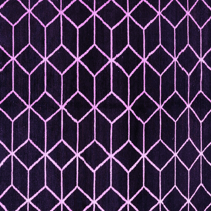 Square Machine Washable Abstract Purple Modern Area Rugs, wshabs5064pur