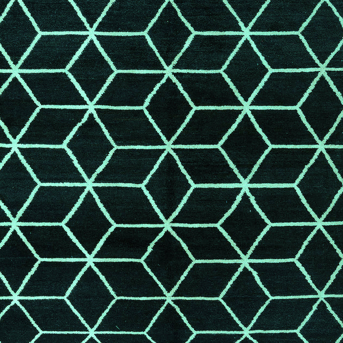 Machine Washable Abstract Turquoise Modern Area Rugs, wshabs5064turq