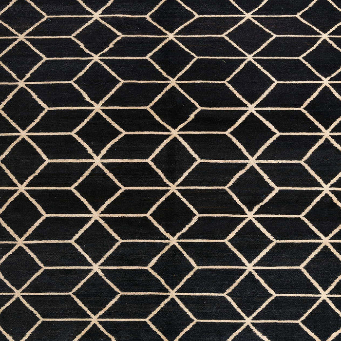 Square Abstract Coffee Brown Modern Rug, abs5064