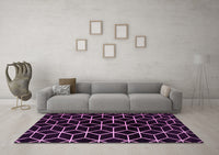 Machine Washable Abstract Pink Modern Rug, wshabs5064pnk