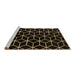 Sideview of Machine Washable Abstract Brown Modern Rug, wshabs5064brn