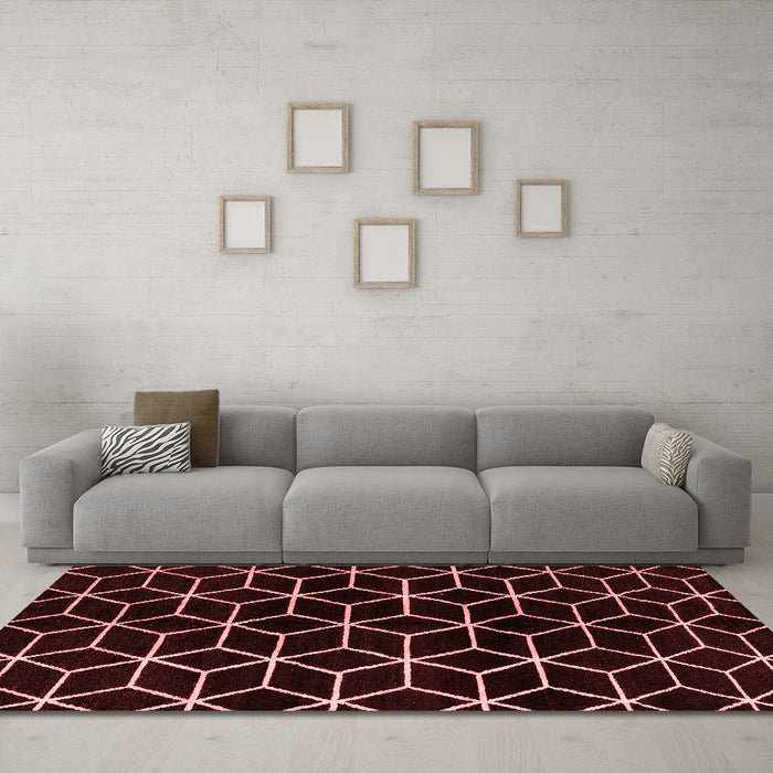 Modern Red Washable Rugs