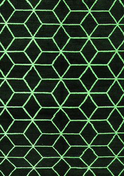 Abstract Emerald Green Modern Rug, abs5064emgrn