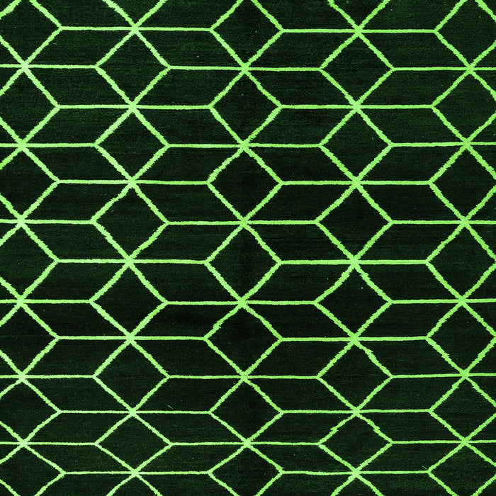 Square Abstract Green Modern Rug, abs5064grn
