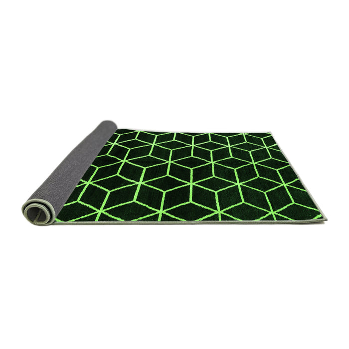 Sideview of Abstract Green Modern Rug, abs5064grn