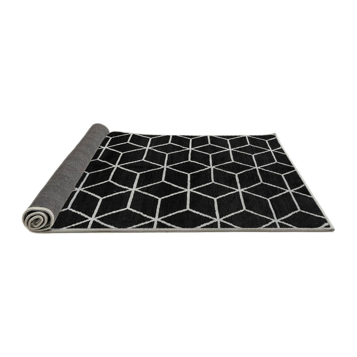 Sideview of Abstract Gray Modern Rug, abs5064gry