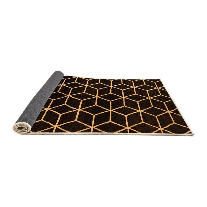 Sideview of Abstract Orange Modern Rug, abs5064org