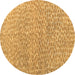 Round Abstract Brown Modern Rug, abs5065brn