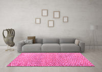 Machine Washable Abstract Pink Modern Rug, wshabs5065pnk