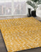 Abstract Orange Modern Rug in Family Room, abs5065