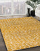 Machine Washable Abstract Orange Rug in a Family Room, wshabs5065