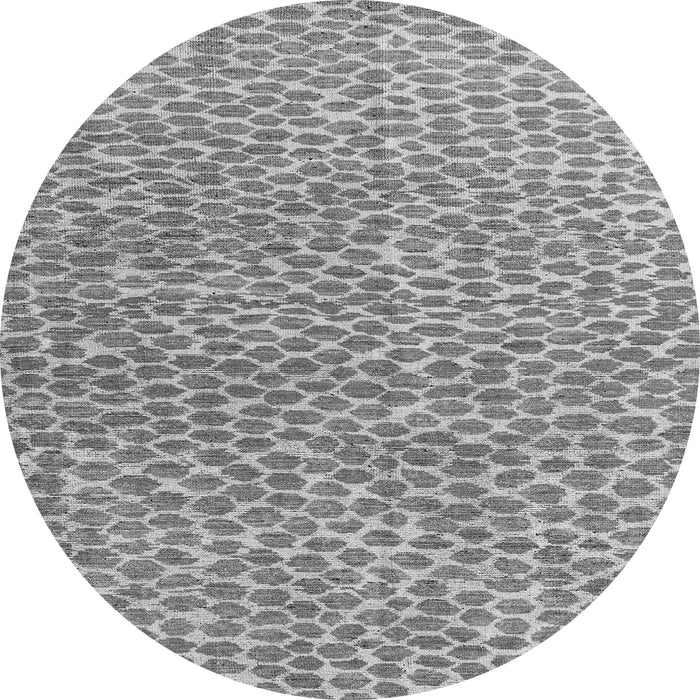 Round Abstract Gray Modern Rug, abs5065gry