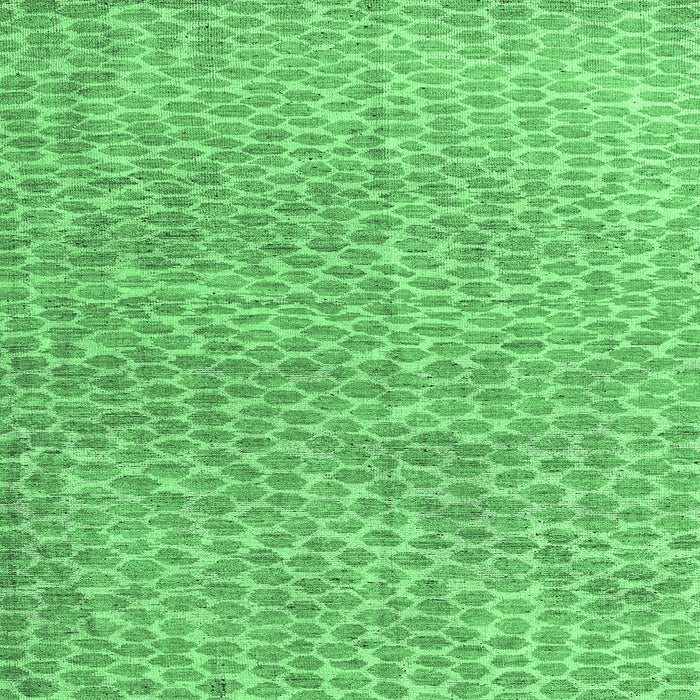 Square Abstract Emerald Green Modern Rug, abs5065emgrn