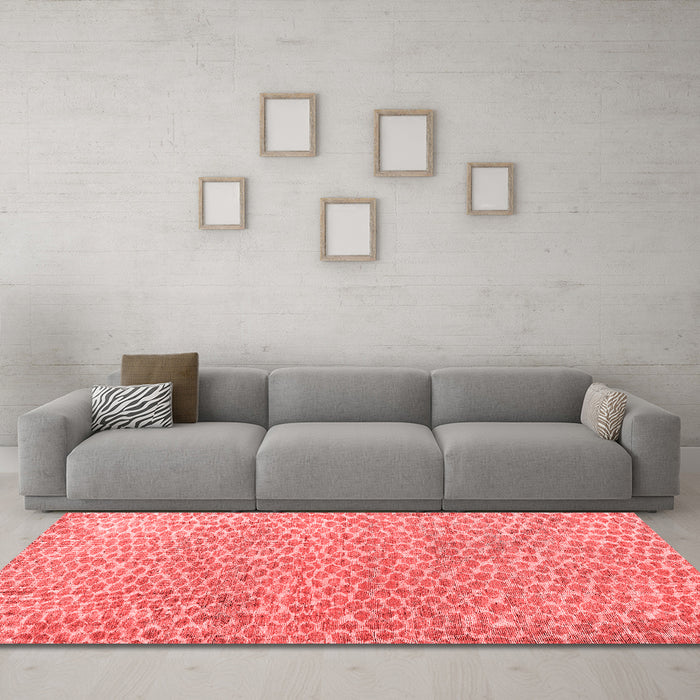 Modern Red Washable Rugs