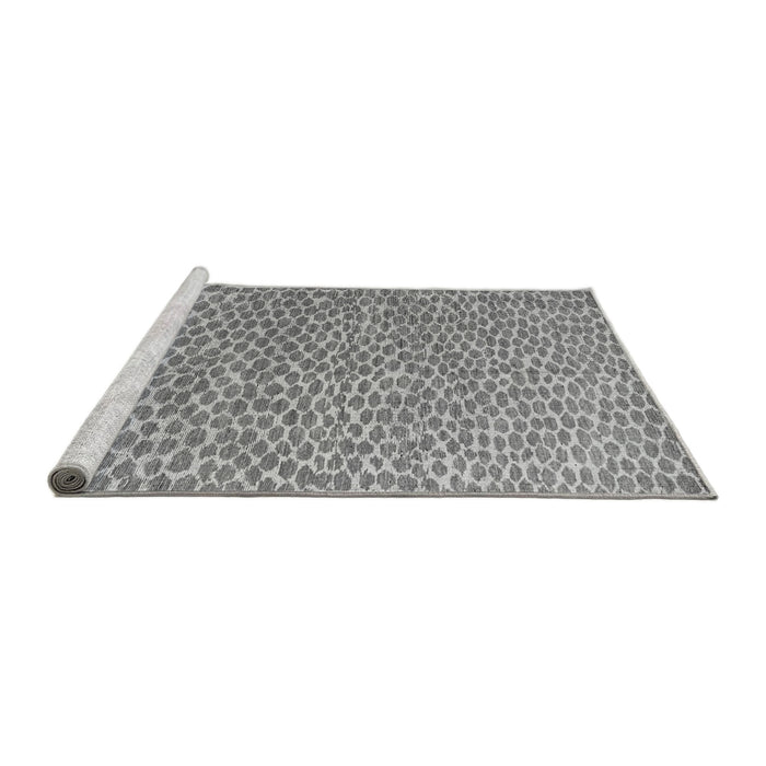Sideview of Machine Washable Abstract Gray Modern Rug, wshabs5065gry