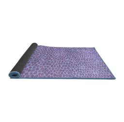 Sideview of Abstract Blue Modern Rug, abs5065blu