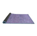 Sideview of Abstract Blue Modern Rug, abs5065blu