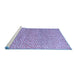 Sideview of Machine Washable Abstract Blue Modern Rug, wshabs5065blu