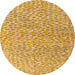 Round Abstract Orange Modern Rug, abs5065