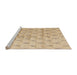 Sideview of Machine Washable Abstract Yellow Rug, wshabs5066