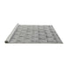 Sideview of Machine Washable Solid Gray Modern Rug, wshabs5066gry