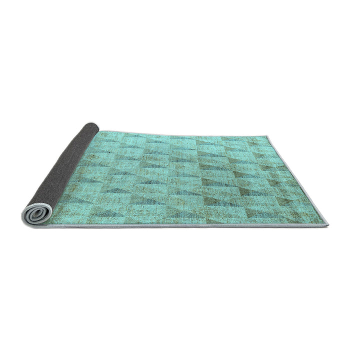 Sideview of Solid Light Blue Modern Rug, abs5066lblu