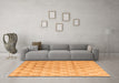 Machine Washable Solid Orange Modern Area Rugs in a Living Room, wshabs5066org