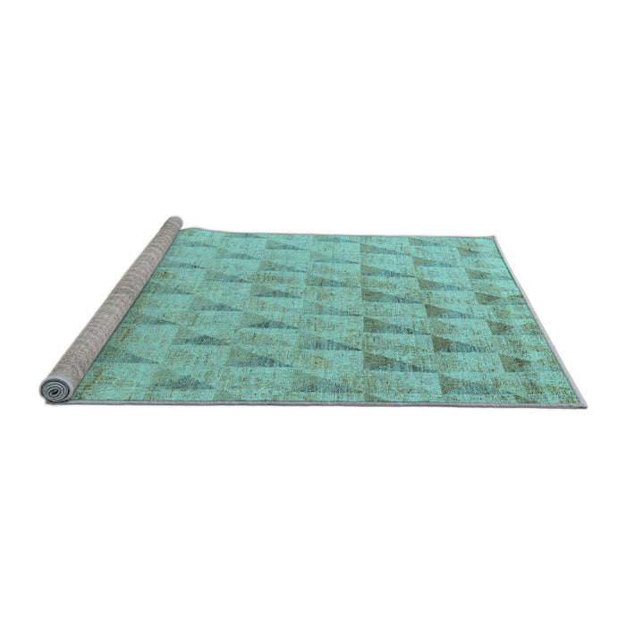 Sideview of Machine Washable Solid Light Blue Modern Rug, wshabs5066lblu