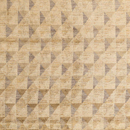 Square Abstract Yellow Solid Rug, abs5066