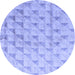 Round Solid Blue Modern Rug, abs5066blu