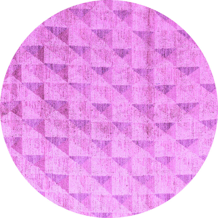 Round Solid Purple Modern Rug, abs5066pur
