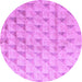 Round Solid Purple Modern Rug, abs5066pur