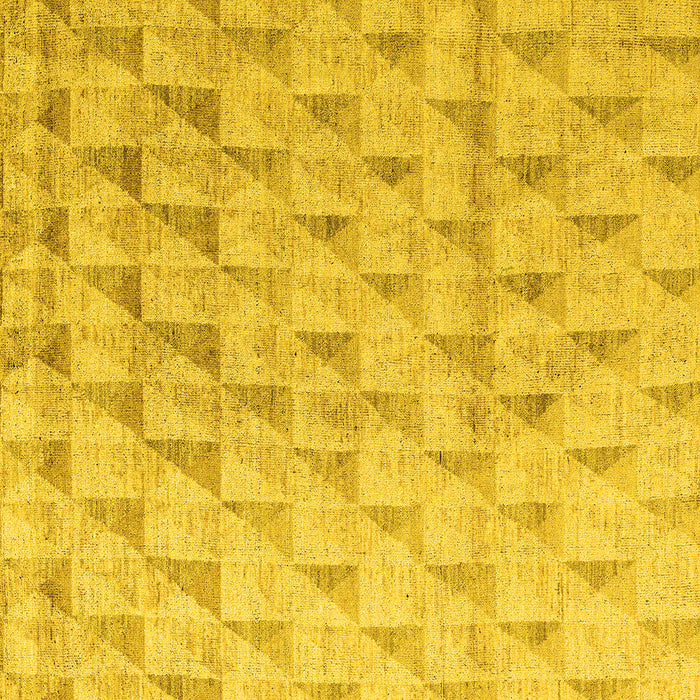 Square Solid Yellow Modern Rug, abs5066yw