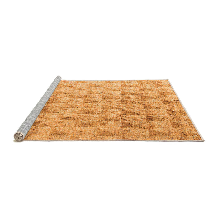 Sideview of Machine Washable Solid Orange Modern Area Rugs, wshabs5066org