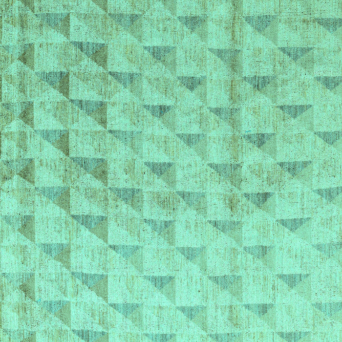 Square Machine Washable Solid Turquoise Modern Area Rugs, wshabs5066turq