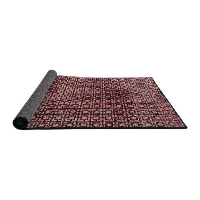 Sideview of Abstract Red Modern Rug, abs5067