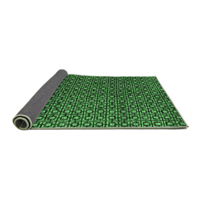Sideview of Abstract Emerald Green Modern Rug, abs5067emgrn