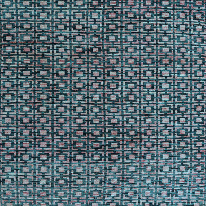 Square Abstract Light Blue Modern Rug, abs5067lblu
