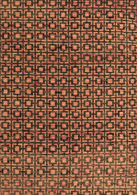 Abstract Brown Modern Rug, abs5067brn