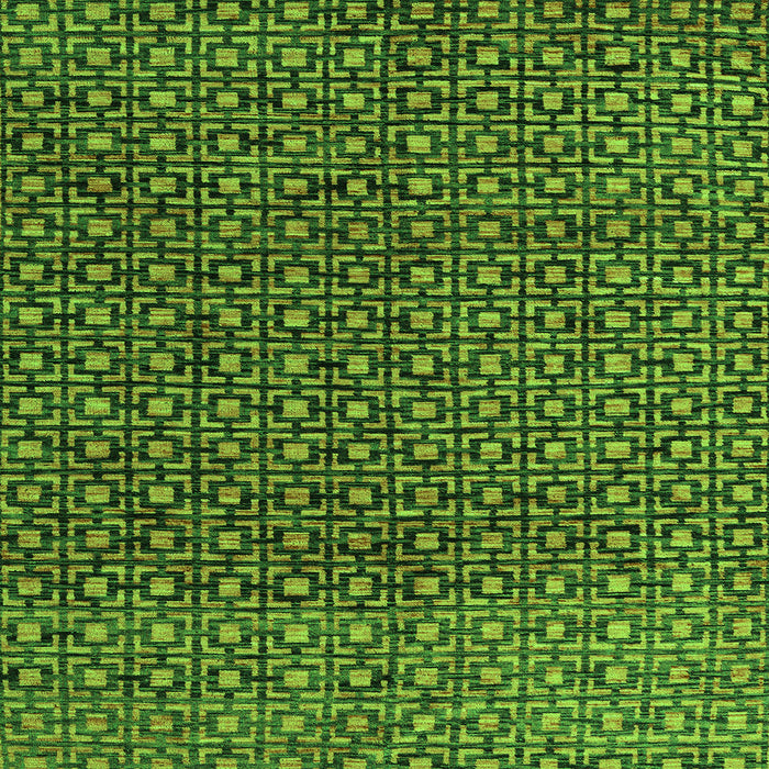 Square Abstract Green Modern Rug, abs5067grn