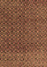 Machine Washable Abstract Brown Modern Rug, wshabs5067brn