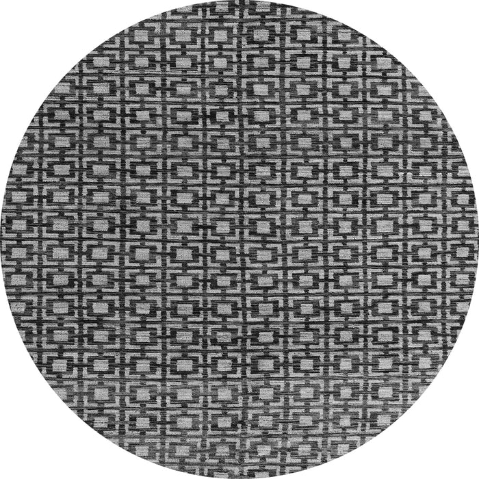 Round Abstract Gray Modern Rug, abs5067gry