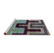 Sideview of Machine Washable Abstract Velvet Maroon Purple Rug, wshabs5068